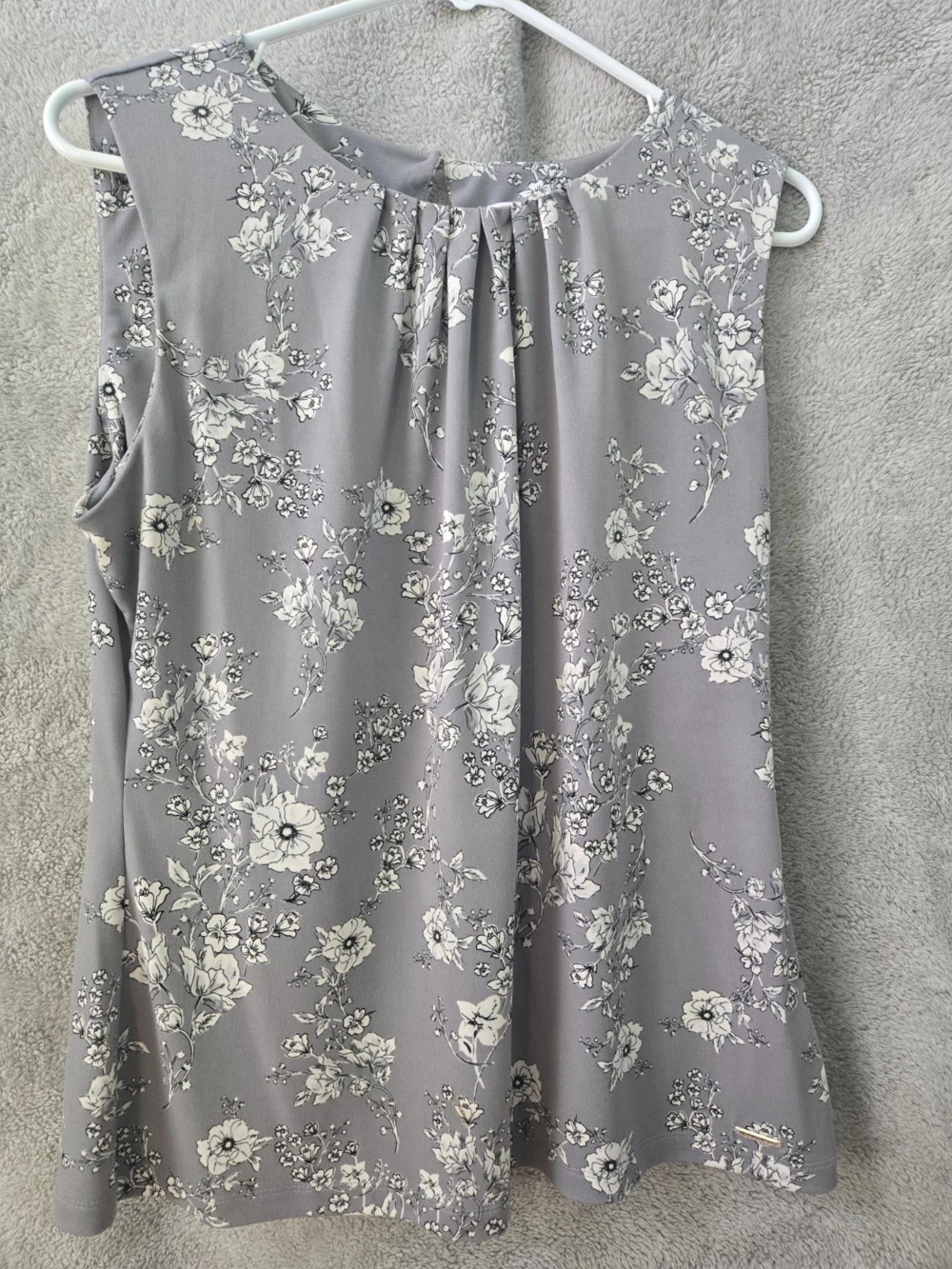 Calvin Klein women blouse gray Large
